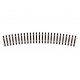 Peco Setrack Section -- Straight 16′ 40.6cm Radius pkg(8), O, Peco ST725
