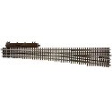 21st Century Track System(TM) Nickel Silver Rail w/Brown Ties - 3-Rail -- 7.5 High-Speed Switch - Right-Ha, O, Atlas O 6022