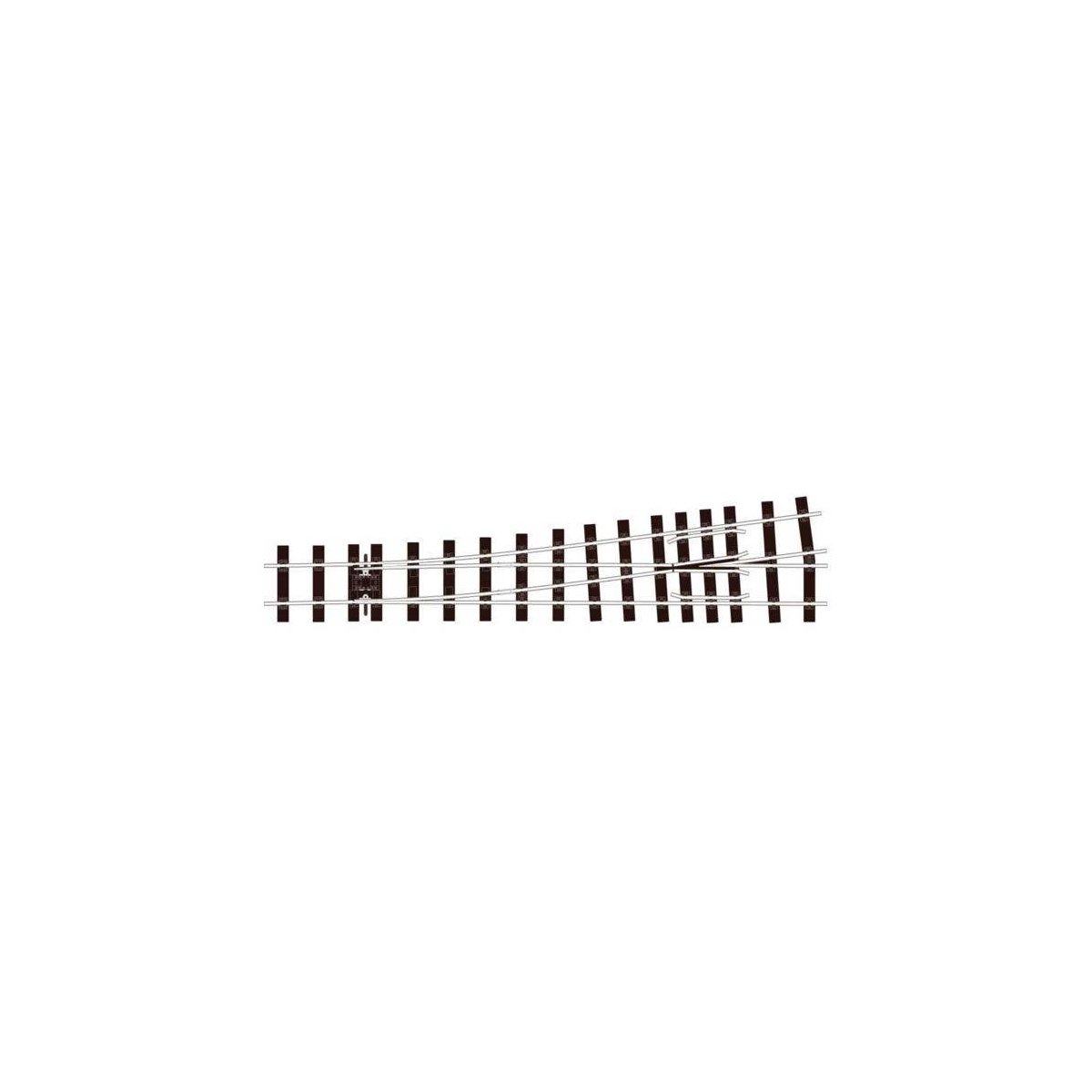 Code 200 Nickel Silver -- Turnout Medium Radius Left Hand, O, Peco SLE696