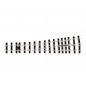 Code 200 Nickel Silver -- Turnout Medium Radius Left Hand, O, Peco SLE696