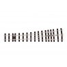 Code 200 Nickel Silver -- Turnout Medium Radius Left Hand, O, Peco SLE696