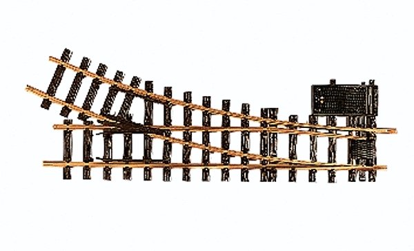 Electric Turnout - R3 - 22.5 Degrees -- Right-Hand (Diameter: 8`2` 249cm), G, LGB 16050