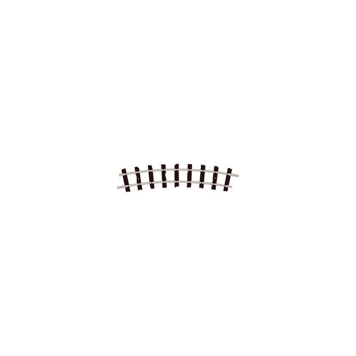 OO-9/HOe Curved Track - Setrack -- 1 9′ 22.8cm Radius, 22.5 Degree Sections pkg(8), HOn30, Peco ST403