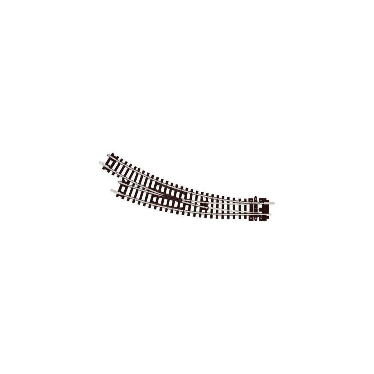 Code 80 Curved Turnout - Setrack -- Right Hand, N, Peco ST44
