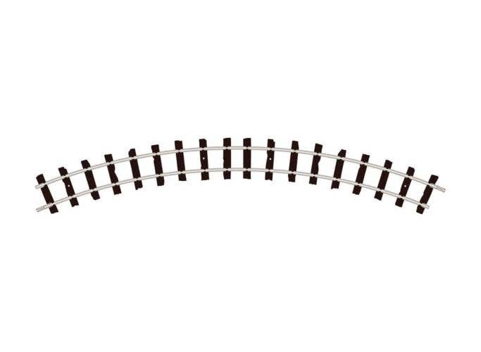 OO-9/HOe Curved Track - Setrack -- 1 9′ 22.8cm Radius, 45 Degree Sections, Double Sections pkg(4), HOn30, Peco ST412