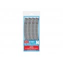 Code 80 Standard Curve - Setrack -- Radius 2 - 263.5mm, 22.5 Degree pkg(8), N, Peco ST3014