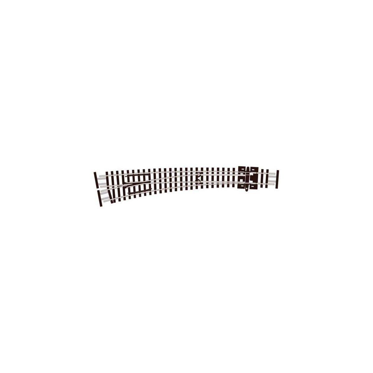 Code 55 Medium Radius Curved Turnout w/ Electrofrog -- Left Hand, N, Peco SLE387F
