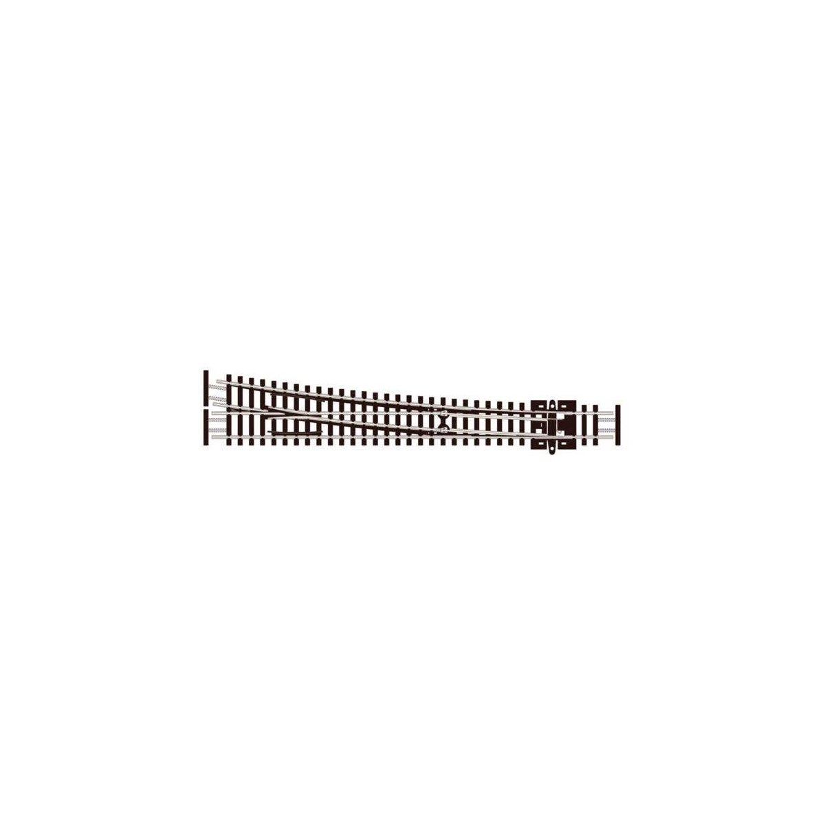Code 55 8 Turnout, Long 36′ Radius - Electrofrog -- Right-Hand, N, Peco SLE388F