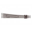 Code 55 8 Turnout, Long 36′ Radius - Electrofrog -- Right-Hand, N, Peco SLE388F