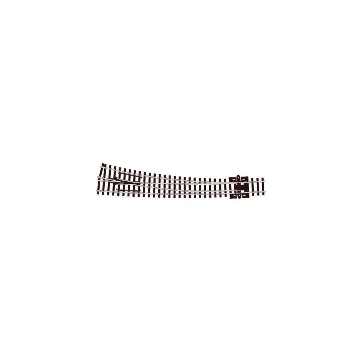 Code 80 Right-Hand Curved Turnout (36/18′ Radius) -- Insulfrog, N, Peco SL386