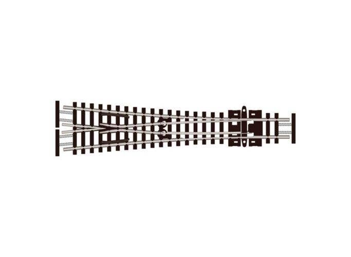 Code 55 Wye Turnout - Electrofrog -- 24′ Radius, N, Peco SLE397F