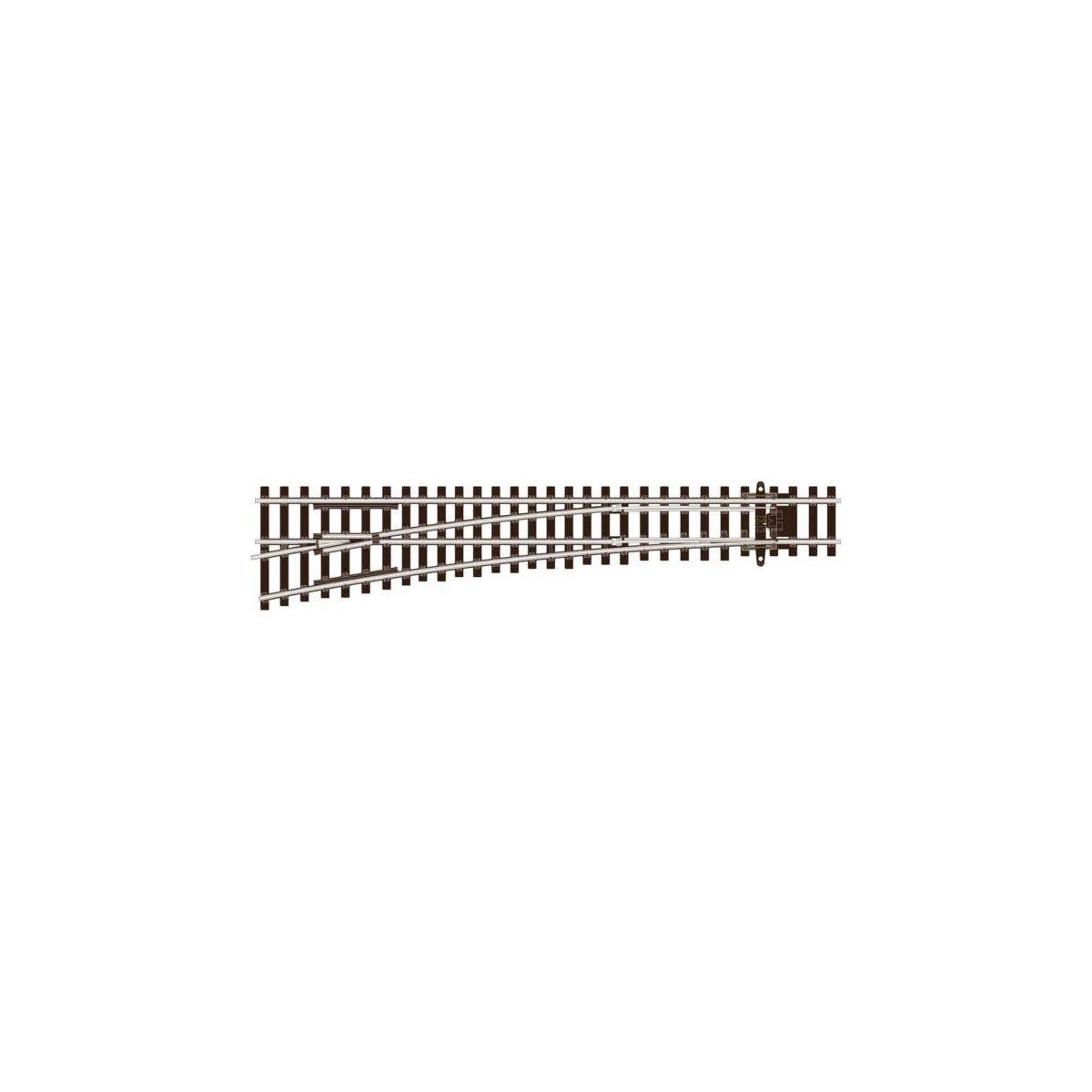 Code 55 Medium-Radius Turnout with Wood Ties - Unifrog -- Left Hand, TT, Peco SLU1296