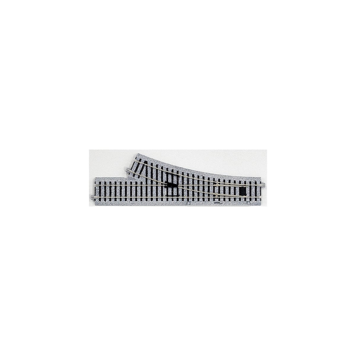 Manual Turnout - Unitrack -- Right Hand 9-3/4` 246mm Long, 19-1/4` 490mm Radius, HO, Kato USA Inc 2841
