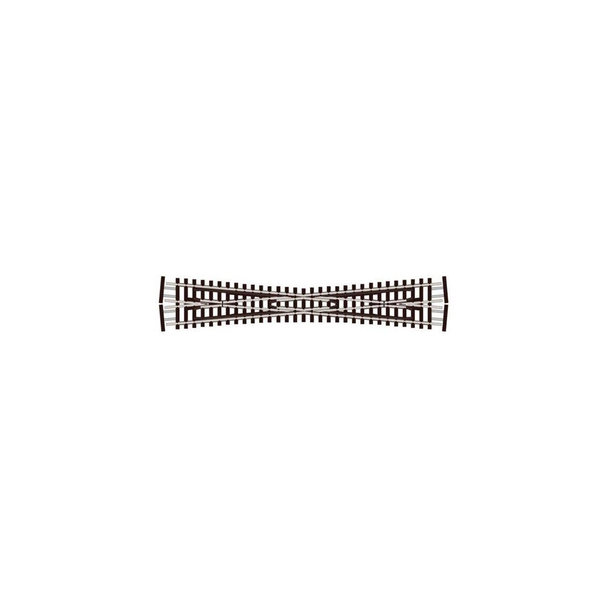 Code 80 Crossing -- Long, 8 Degrees, 7-3/8′ 187mm Length, N, Peco SL394