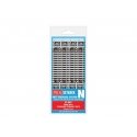 Code 80 Standard Straight 8-Pack - Setrack -- Each: 3-7/16′ 87mm, N, Peco ST3001