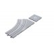 Street Track - Unitram -- Double Track Left Hand Curve 7-1/16′ 180mm Radius 45 Degrees, N, Kato USA Inc 40103