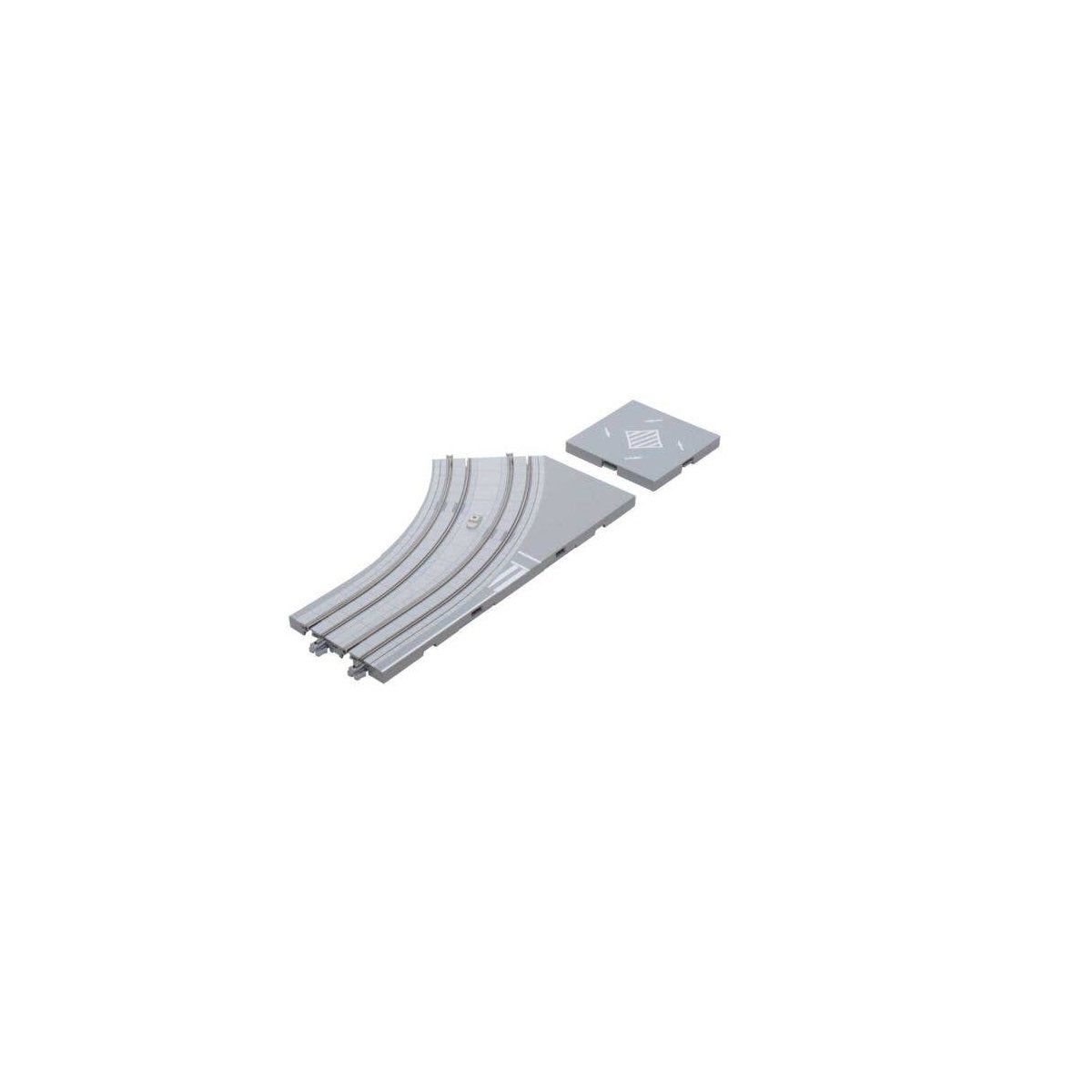 Street Track - Unitram -- Double Track Left Hand Curve 7-1/16′ 180mm Radius 45 Degrees, N, Kato USA Inc 40103
