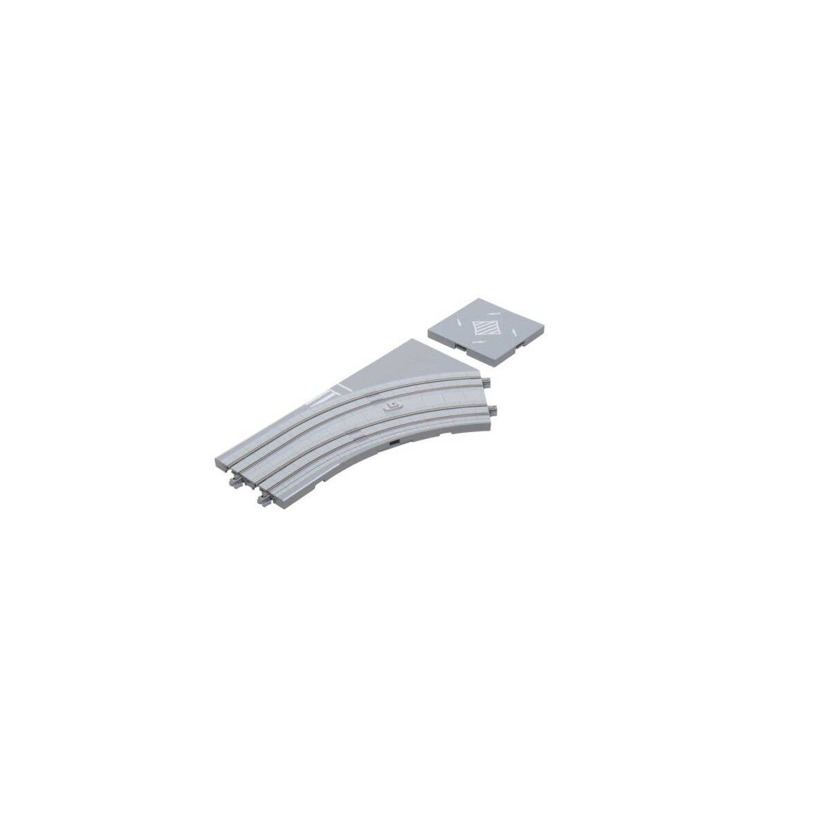 Street Track - Unitram -- Double Track Right Hand Curve 7-1/16′ 180mm Radius 45 Degrees, N, Kato USA Inc 40104