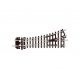 Code 80 Small Radius 4 Turnout - Streamline -- Left Hand, Insulfrog, N, Peco ST6