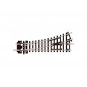 Code 80 Small Radius 4 Turnout - Streamline -- Left Hand, Insulfrog, N, Peco ST6