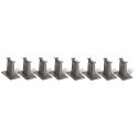 E-Z Track Accessories -- 8-Piece Tall Pier Set, N, Bachmann Industries 44872