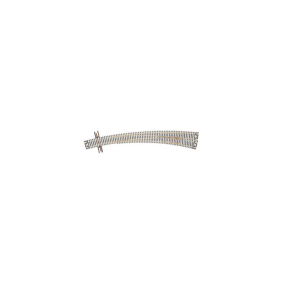 Code 55 Curved Turnout 21-1/4` Outside & 15` Inside Radius -- Right Hand, N, Atlas Model Railroad Co. 2059