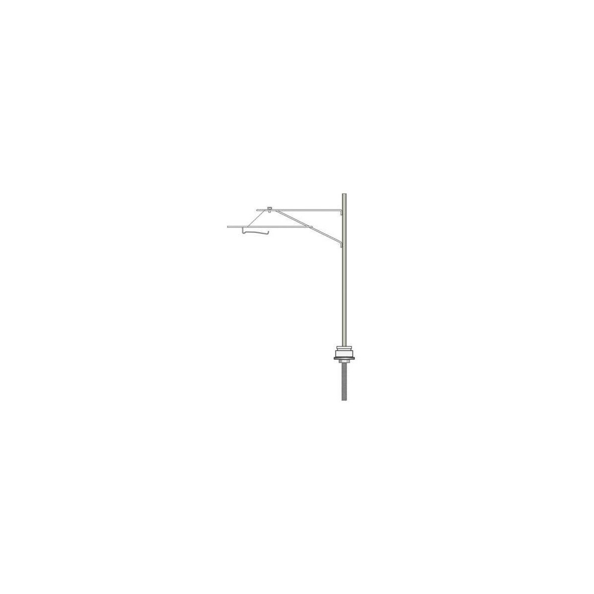 Catenary System Mast -- With Registration Arm, HO, Peco LC110