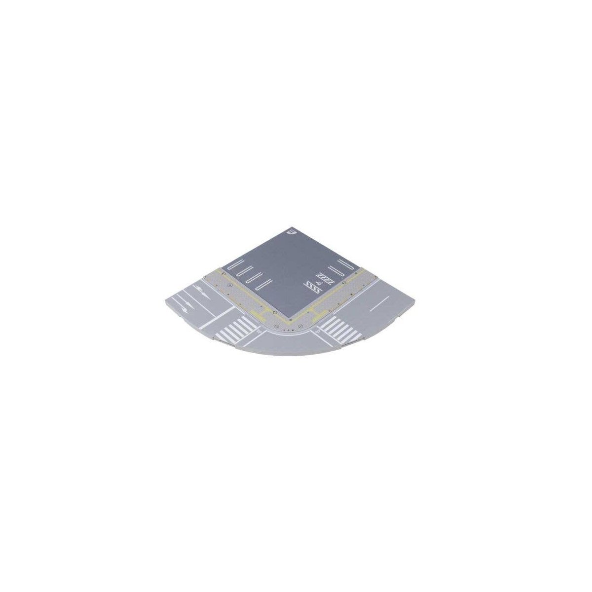 Street Plate for Unitram Track -- Quarter Circle Inner Road Plate with Printed Street Markings, N, Kato USA Inc 41101