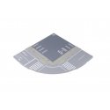 Street Plate for Unitram Track -- Quarter Circle Inner Road Plate with Printed Street Markings, N, Kato USA Inc 41101