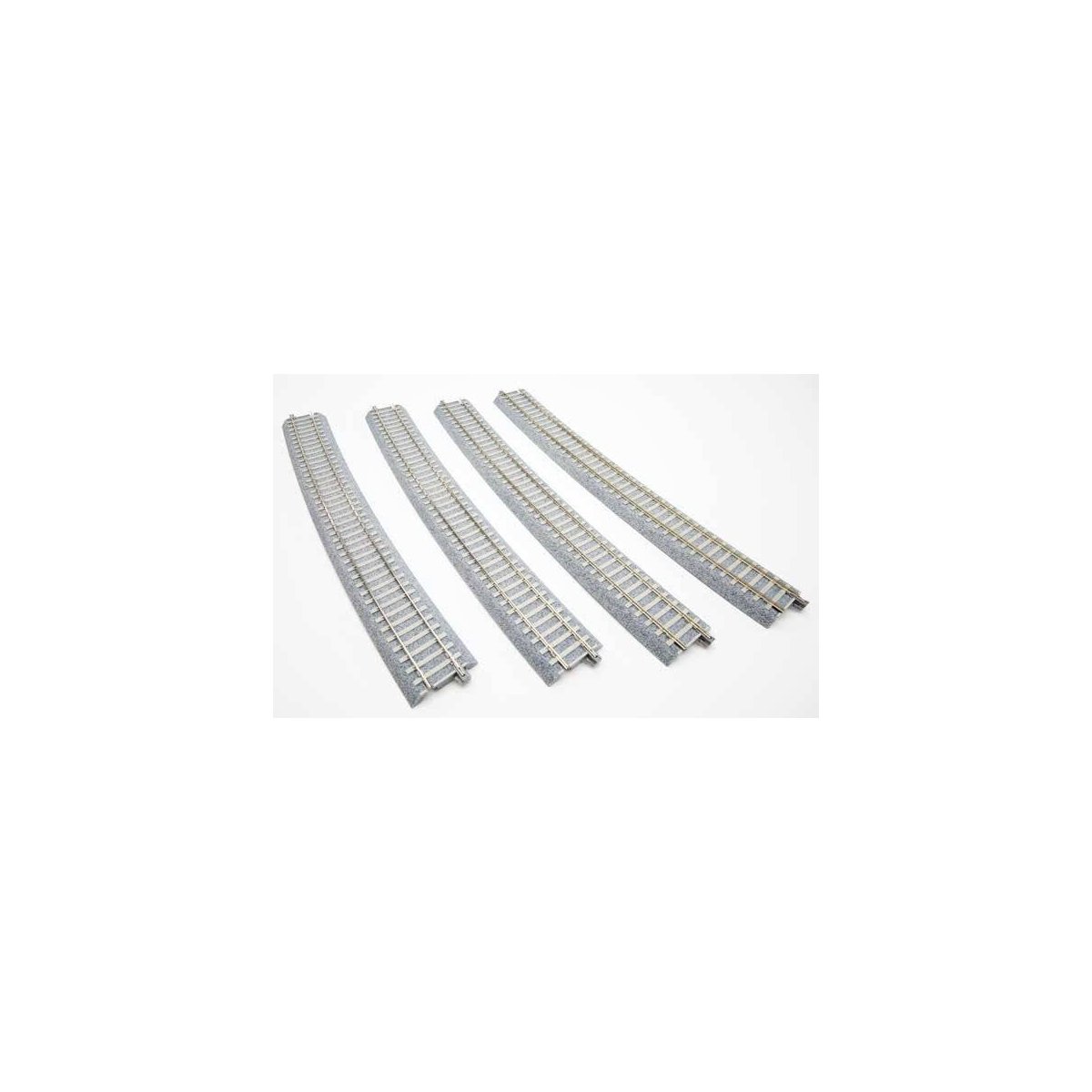 Code 83 Concrete Tie Large-Radius Curve Track - Unitrack -- 63-1/4′ 1606mm, 11.25 Degree Section, HO, Kato USA Inc 2331