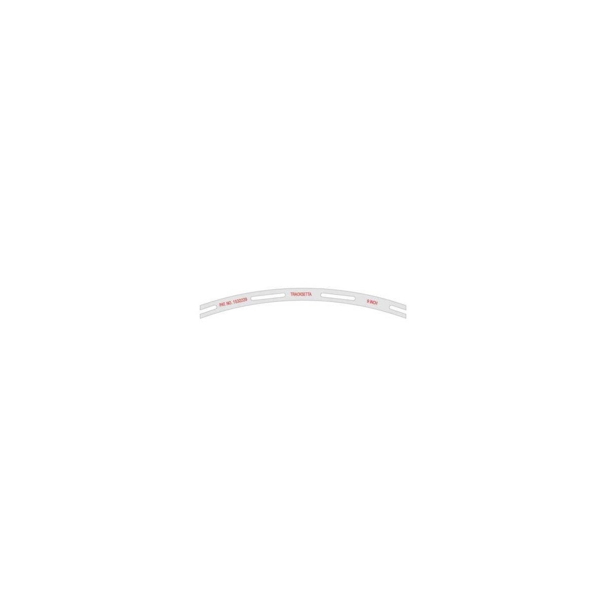 Tracksetta Track Laying Template -- 9′ 22.8cm Radius Curve, N, Peco NT9