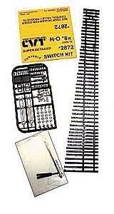 CVT Curvable Switch Kit -- Code 70 8 Right, HO, Central Valley 2872