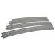 Superelevated Easement Curve Track w/Concrete Ties - Unitrack -- 31-1/8′ 790mm Radius, 22.5 Degree , HO, Kato USA Inc 2252