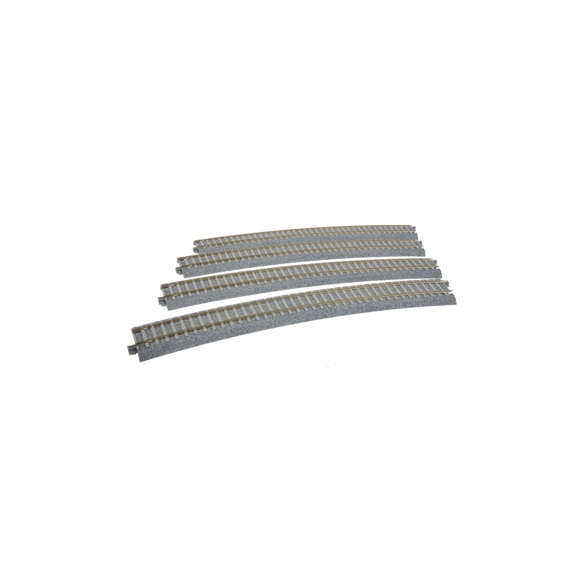 Superelevated Easement Curve Track w/Concrete Ties - Unitrack -- 31-1/8′ 790mm Radius, 22.5 Degree , HO, Kato USA Inc 2252