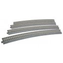 Superelevated Easement Curve Track w/Concrete Ties - Unitrack -- 31-1/8′ 790mm Radius, 22.5 Degree , HO, Kato USA Inc 2252