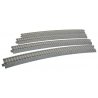 Superelevated Easement Curve Track w/Concrete Ties - Unitrack -- 31-1/8′ 790mm Radius, 22.5 Degree , HO, Kato USA Inc 2252