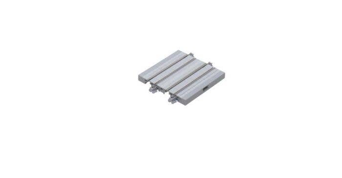 Street Track - Unitram -- Double Track Straight 2-7/16′ 62mm, N, Kato USA Inc 40033