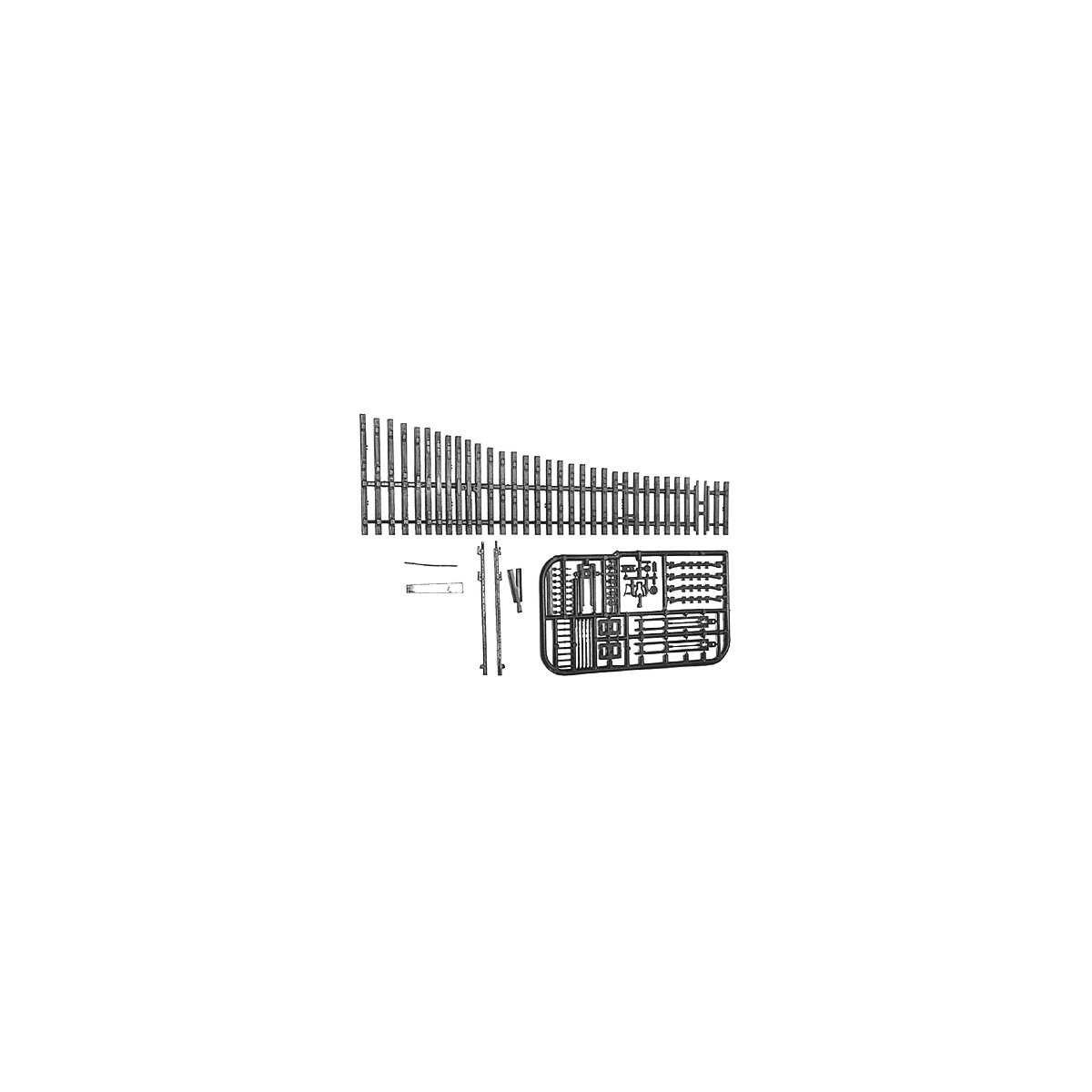 CVT Curvable Switch Kit -- Code 70 7 Left, HO, Central Valley 2771