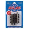 21st Century Track System(TM) Nickel Silver Rail w/Brown Ties - 3-Rail -- Straight - 1-1/4′ 3.2cm pkg(4), O, Atlas O 6015