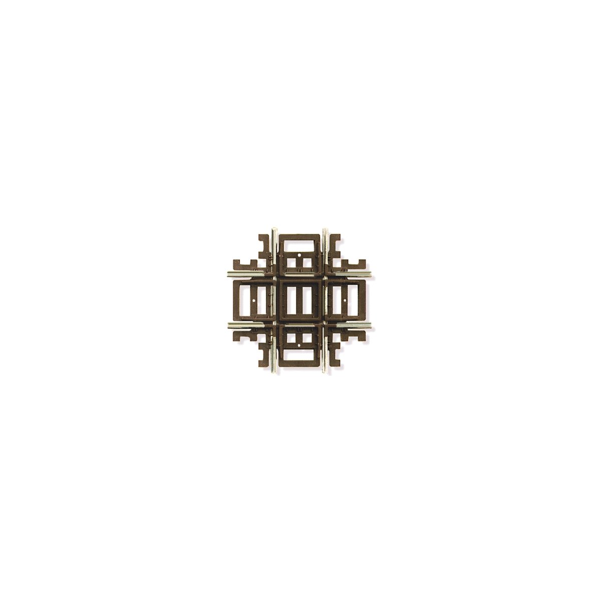 Code 83 Crossing - Nickel Silver with Brown Ties -- 90 Degrees, HO, Atlas Model Railroad Co. 577