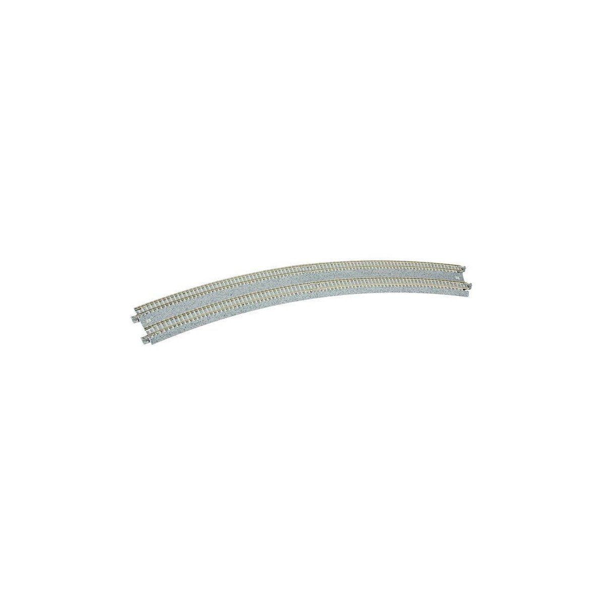 Curved Double Concrete Tie Superelevated Track - Unitrack -- 18-7/8 & 17-5/8′ 480 & 447mm Radius 22., N, Kato USA Inc 20186