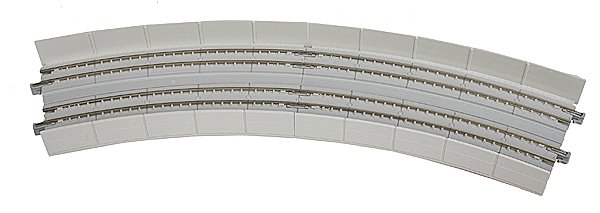 Unitrack CT Double-Track Superelevated Curve Easment -- 1 Each Left & Right, 22.5 Degrees, 15 & 16-3, N, Kato USA Inc 20545