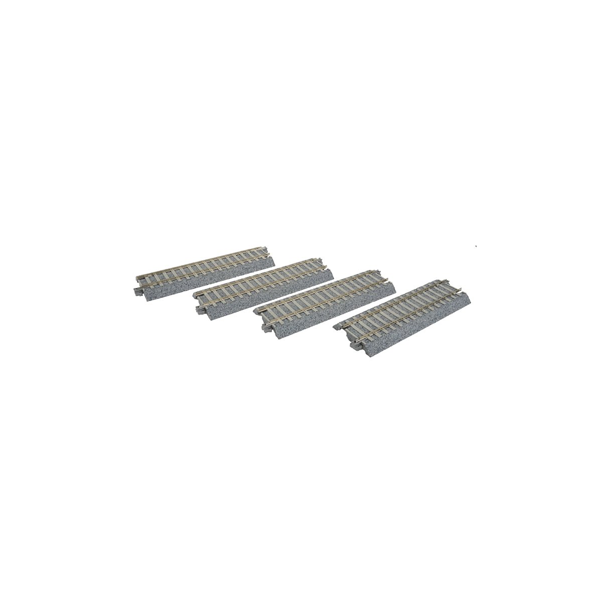 Straight Track w/Concrete Ties - Unitrack -- 4-7/8′ 123mm pkg(4), HO, Kato USA Inc 2141