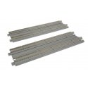 Straight Double Concrete Slab Track - Unitrack -- 7-5/16′ 18.6cm pkg(2), N, Kato USA Inc 20014