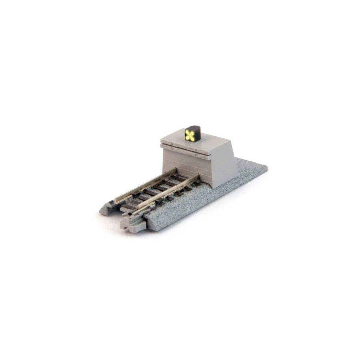 Concrete Illuminated Bumper Track - Unitrack -- Style A, 2-5/6′ 66mm Long, N, Kato USA Inc 20063