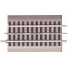 FasTrack(TM) Track w/Roadbed - 3-Rail -- FasTrack to Traditional Tubular O/O-27 Transition Section - 5′ , O, Lionel 612040