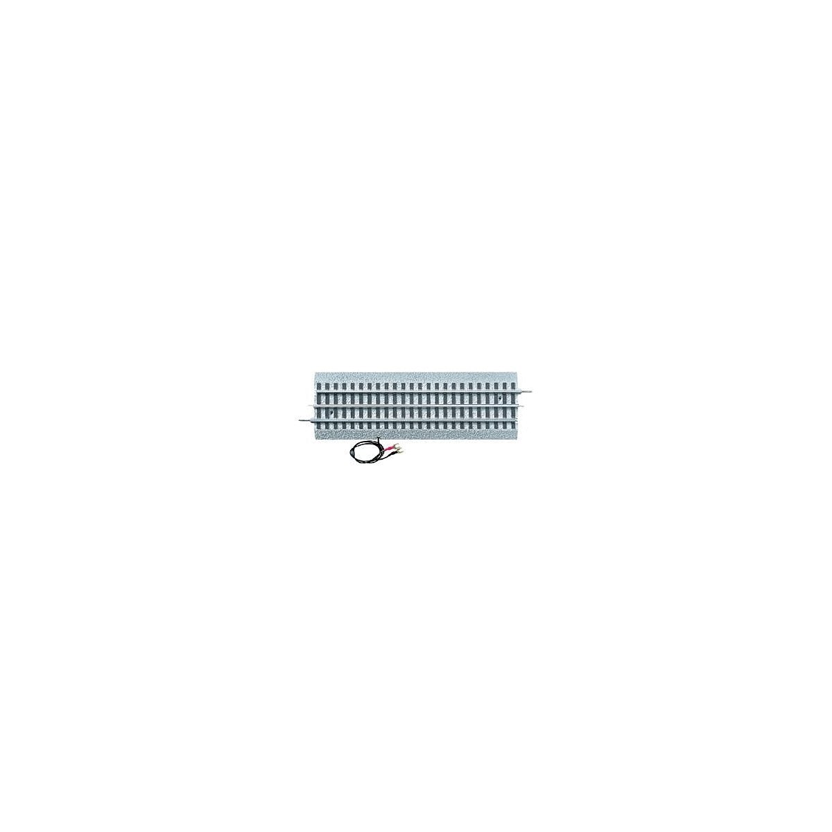 FasTrack(TM) Track w/Roadbed - 3-Rail -- Terminal Section w/Hook-Up Wires 10′ 25.4cm, O, Lionel 612016