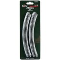 Curved Roadbed Track Section - Unitrack -- 45-Degree, 11′ 282mm Radius, N, Kato USA Inc 20110