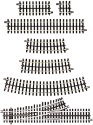 21st Century Track System(TM) Nickel Silver Rail w/Brown Ties - 3-Rail -- Straight - 10′ 25.4cm, O, Atlas O 6050