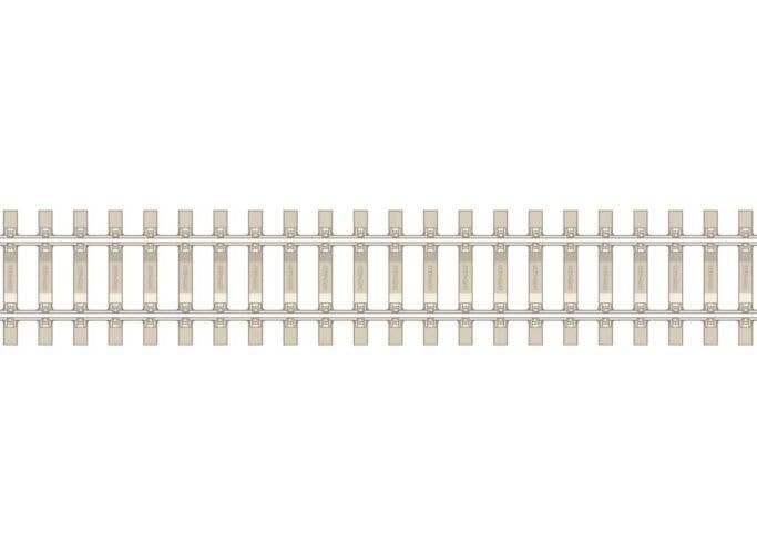 Code 80 Concrete Tie Flex Track - Streamline -- 36′ 91.4cm Section, N, Peco SL303